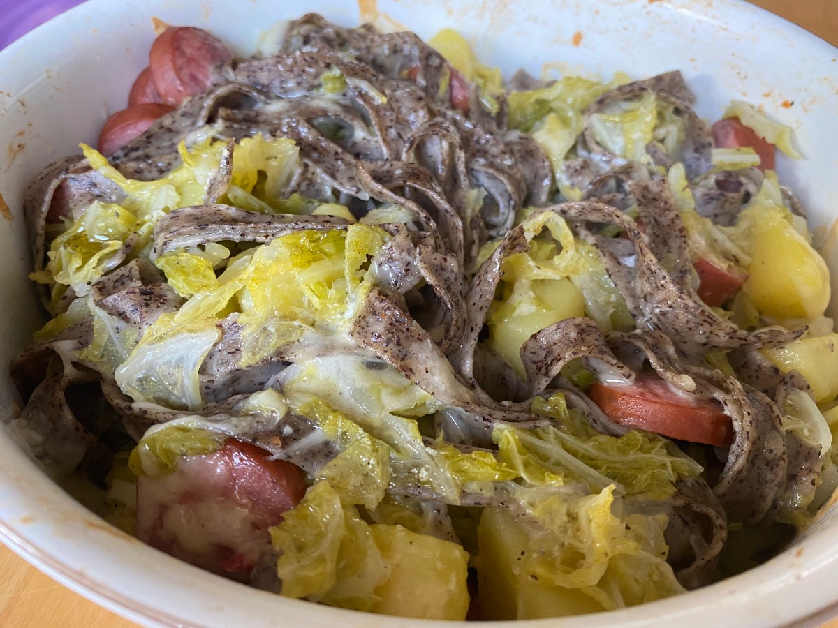 Pasta, Kartoffeln, Käse, Wirsing,&nbsp;Wildschwein